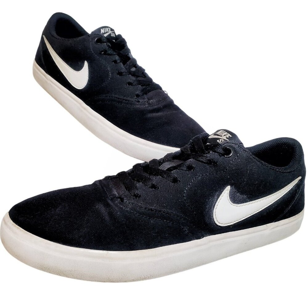 Nike SB Check Solarsoft 921463-010 Black Casual Shoes Sneakers Womens 10 US